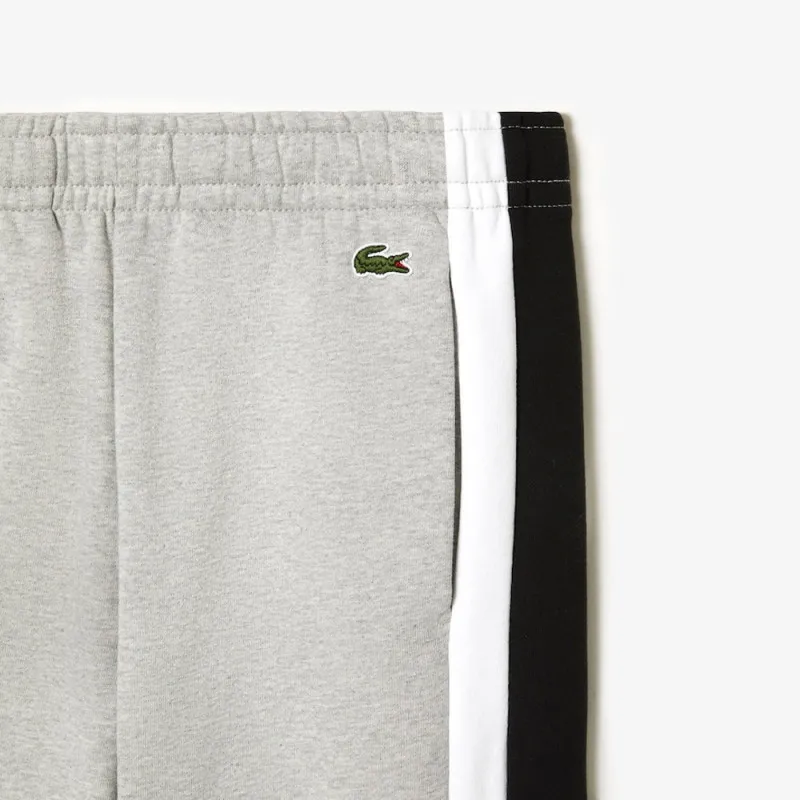 PANTALON DE SURVÊTEMENT COLOR-BLOCK LACOSTE GRIS ET NOIR