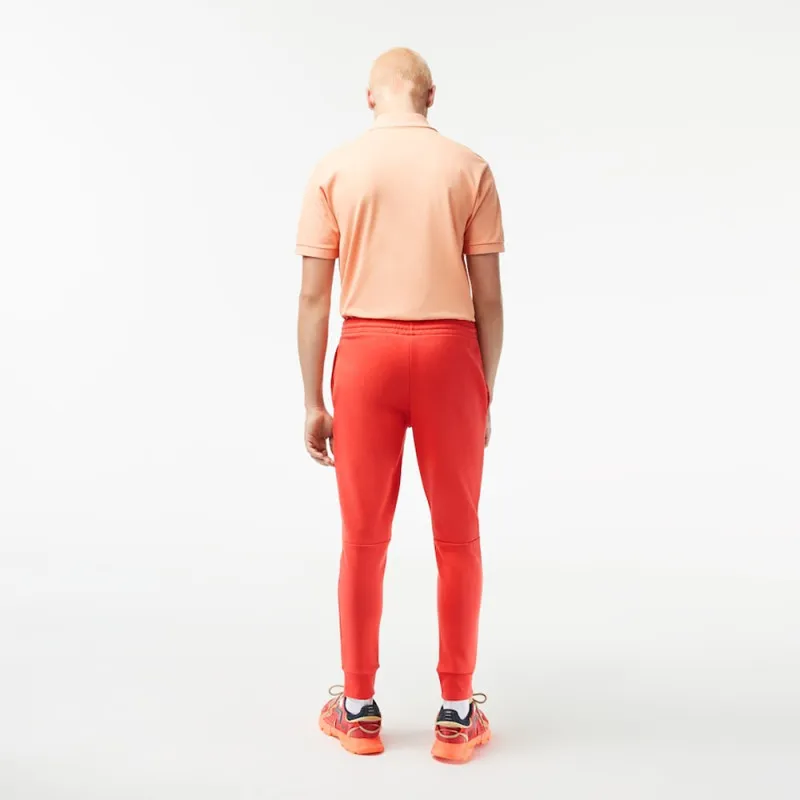 PANTALON DE SURVÊTEMENT HOMME LACOSTE EN MOLLETON DE COTON BIOLOGIQUE ORANGE