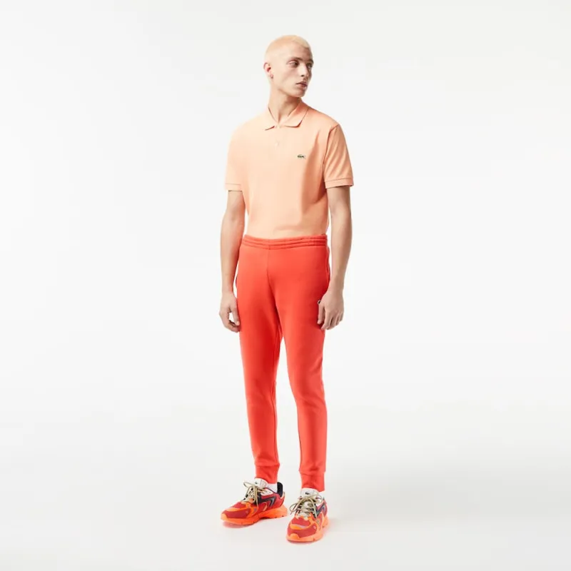 PANTALON DE SURVÊTEMENT HOMME LACOSTE EN MOLLETON DE COTON BIOLOGIQUE ORANGE