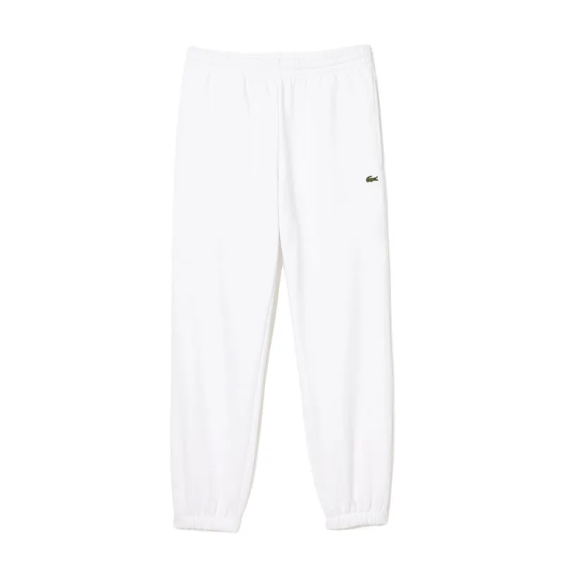 PANTALON DE SURVÊTEMENT HOMME LACOSTE EN MOLLETON GRATTÉ BLANC