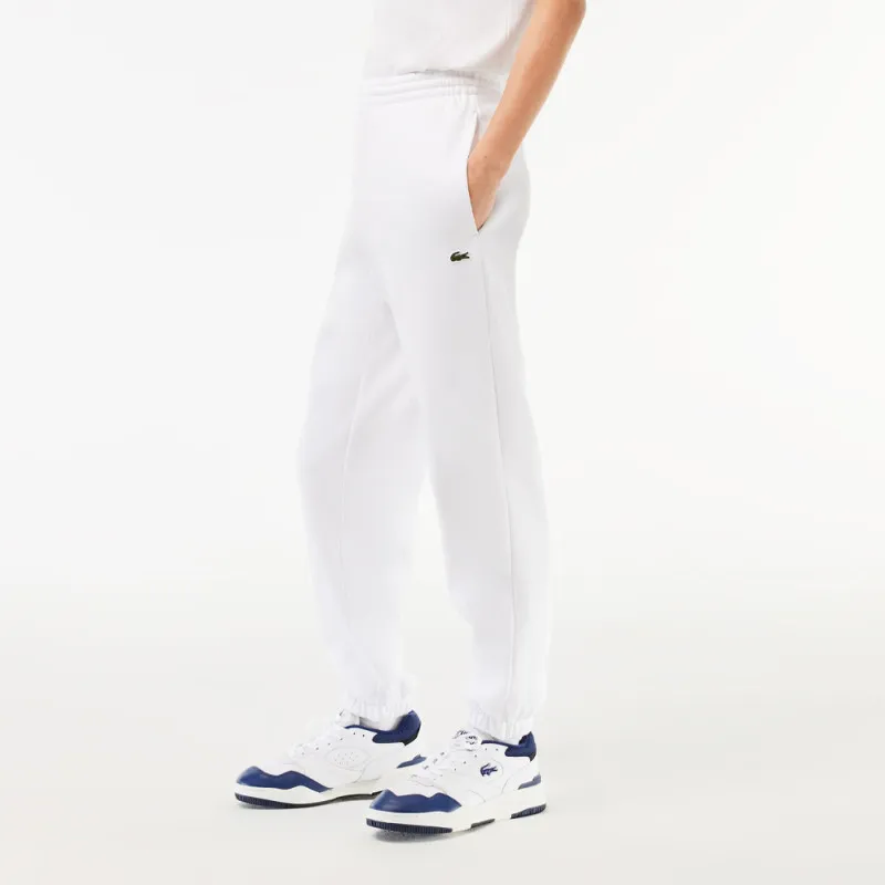 PANTALON DE SURVÊTEMENT HOMME LACOSTE EN MOLLETON GRATTÉ BLANC