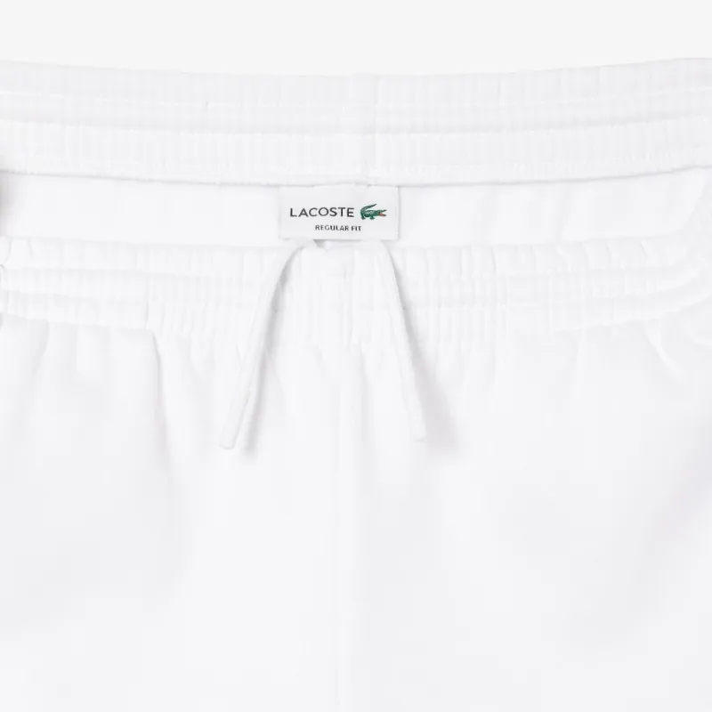 PANTALON DE SURVÊTEMENT HOMME LACOSTE EN MOLLETON GRATTÉ BLANC