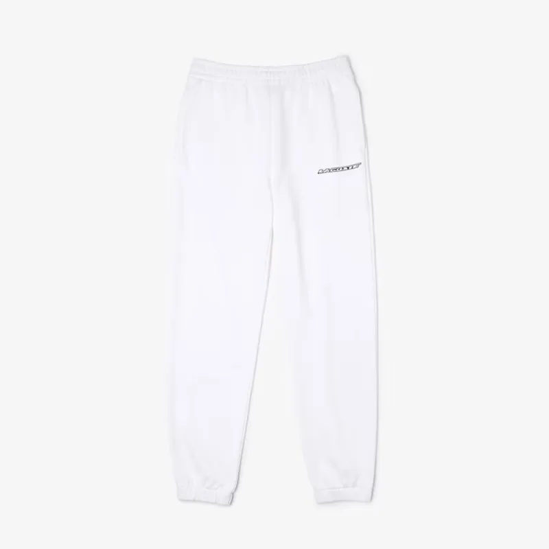 PANTALON DE SURVÊTEMENT LACOSTE EN MOLLETON NON GRATTÉ BLANC