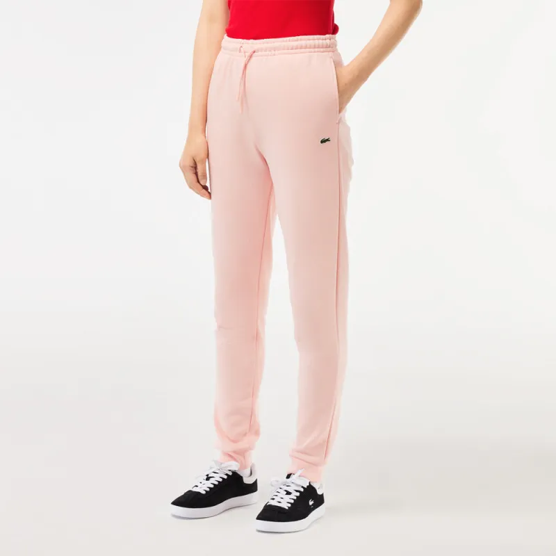 PANTALON DE SURVÊTEMENT ROSE CLAIR FEMME LACOSTE EN MOLLETON