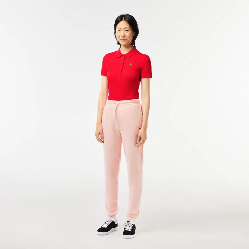 PANTALON DE SURVÊTEMENT ROSE CLAIR FEMME LACOSTE EN MOLLETON