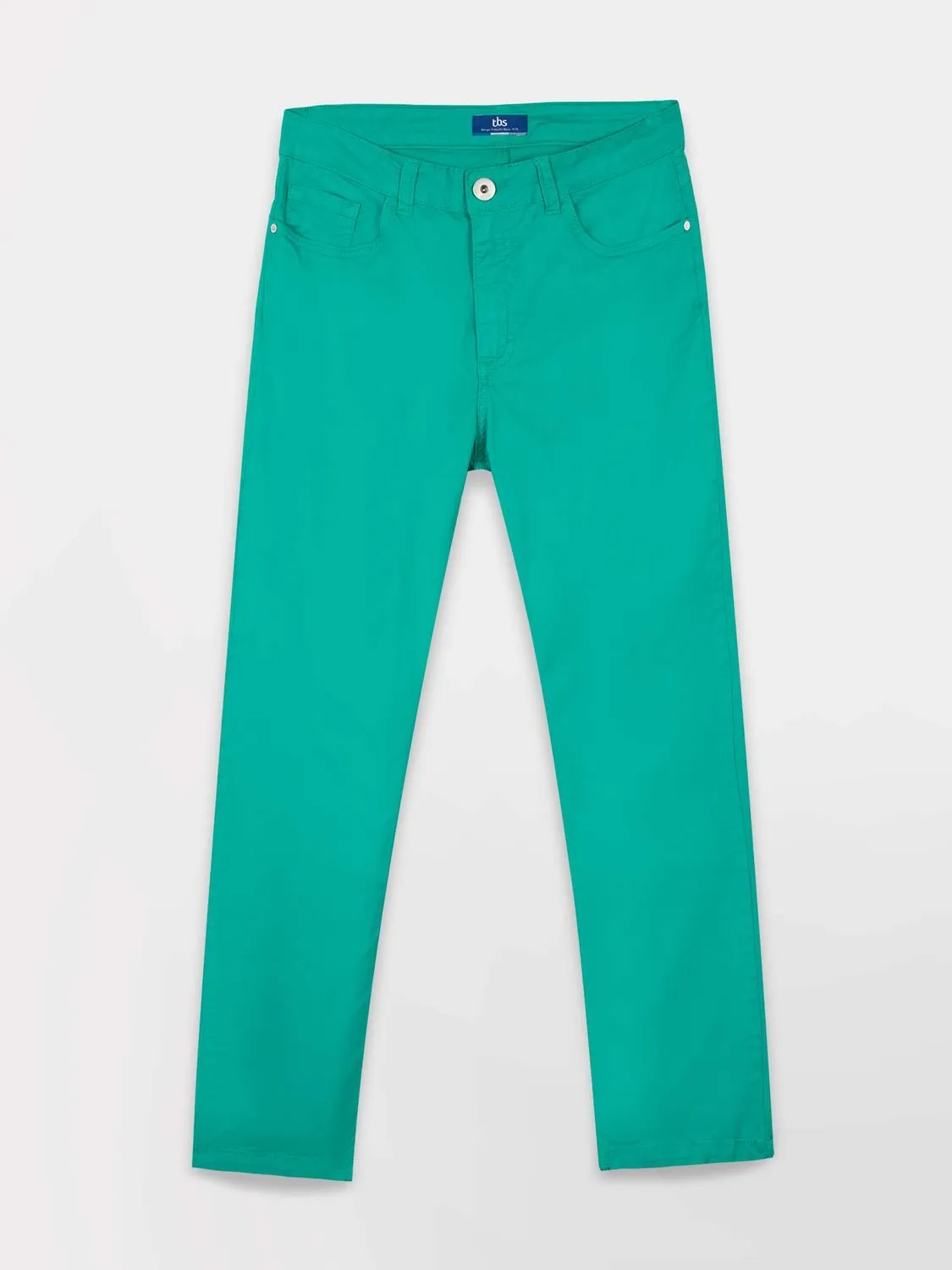 Pantalon Femme 7/8 Coton Stretch Vert tbs