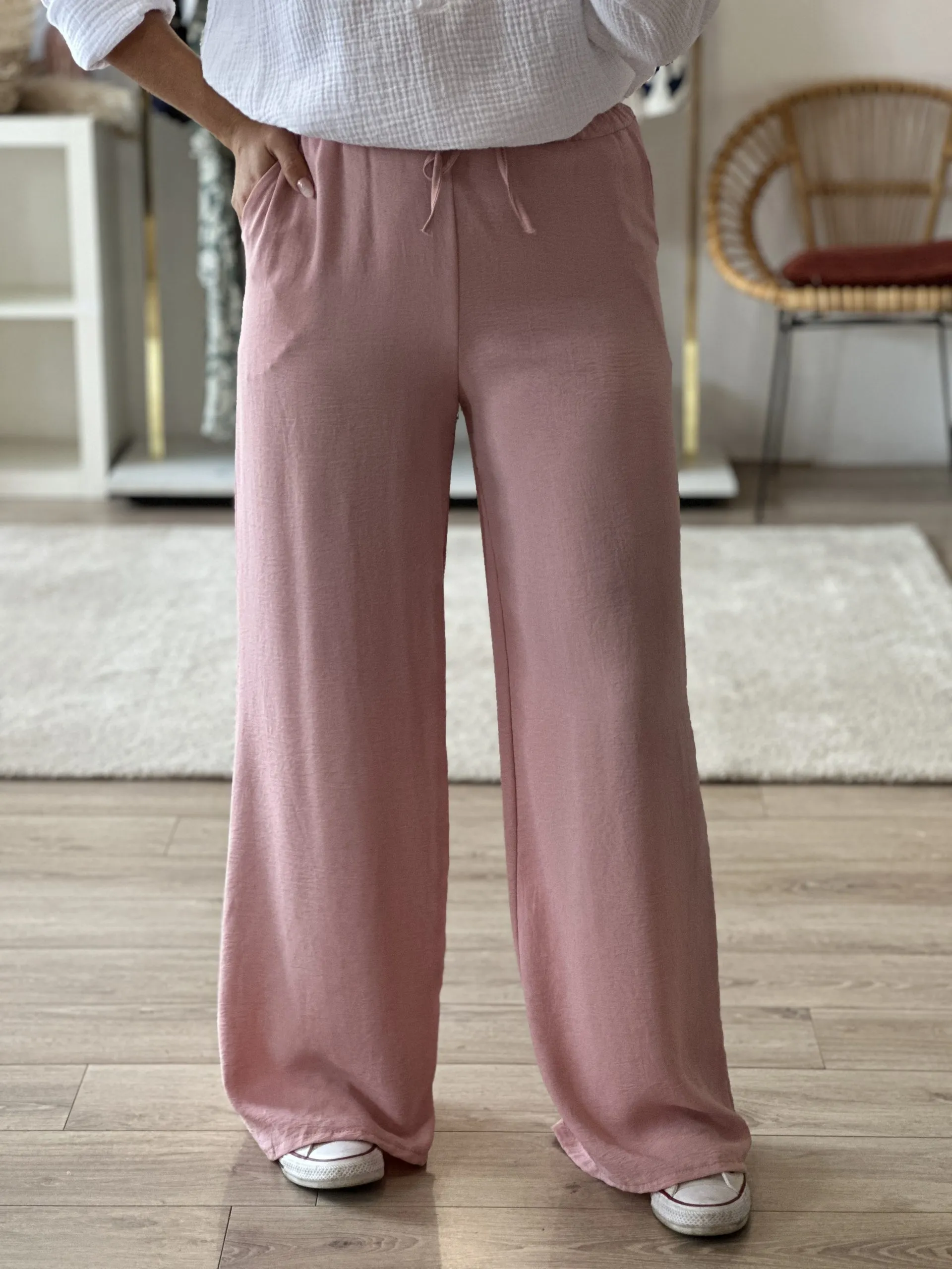 Pantalon IBRAHIM – Rose (Made in Italie)