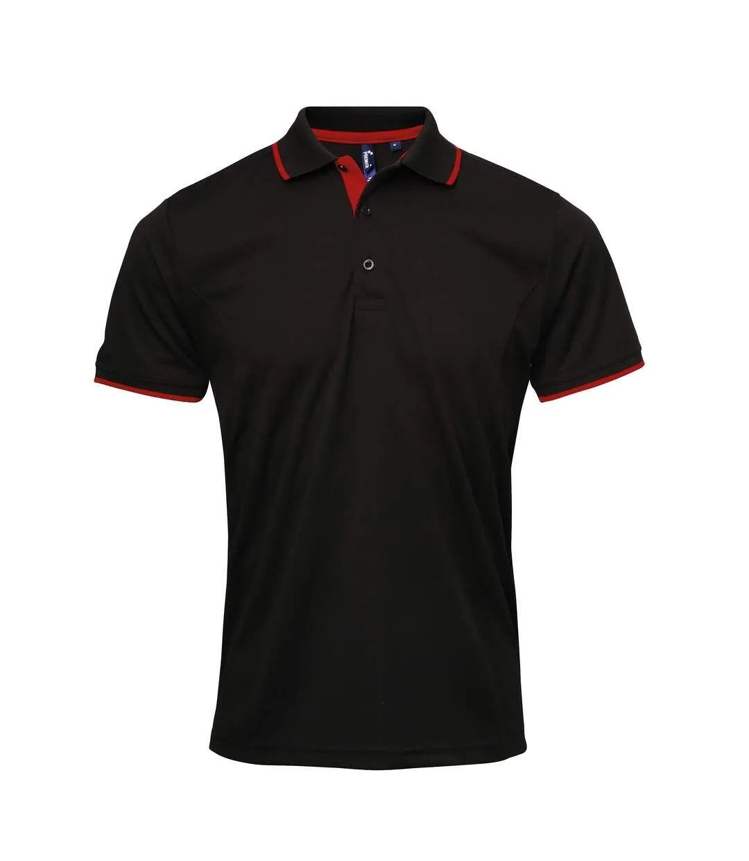 Polo hommes noir/rouge Premier