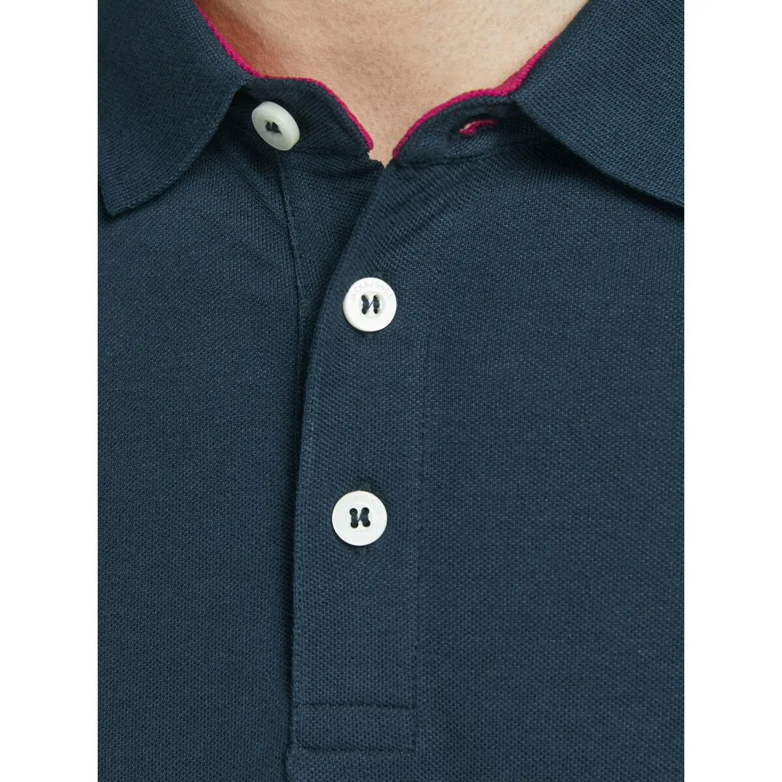 Polo Slim Fit Polo Manches courtes Bleu Marine en coton Carl Jack & Jones - Maillot de corps Homme sur MenCorner