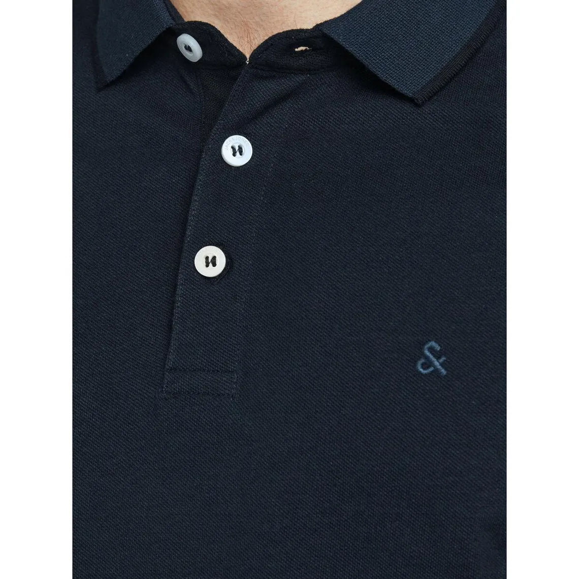 Polo Slim Fit Polo Manches courtes Bleu Marine en coton Mark Jack & Jones - Maillot de corps Homme sur MenCorner