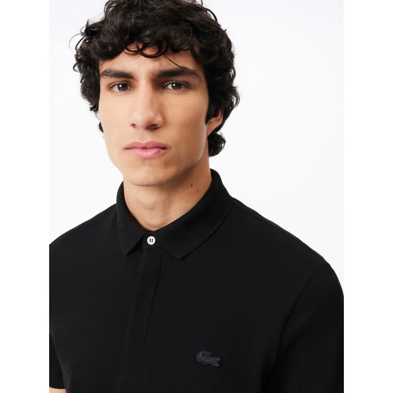 Polo uni regular fit noir homme - Lacoste | wimod