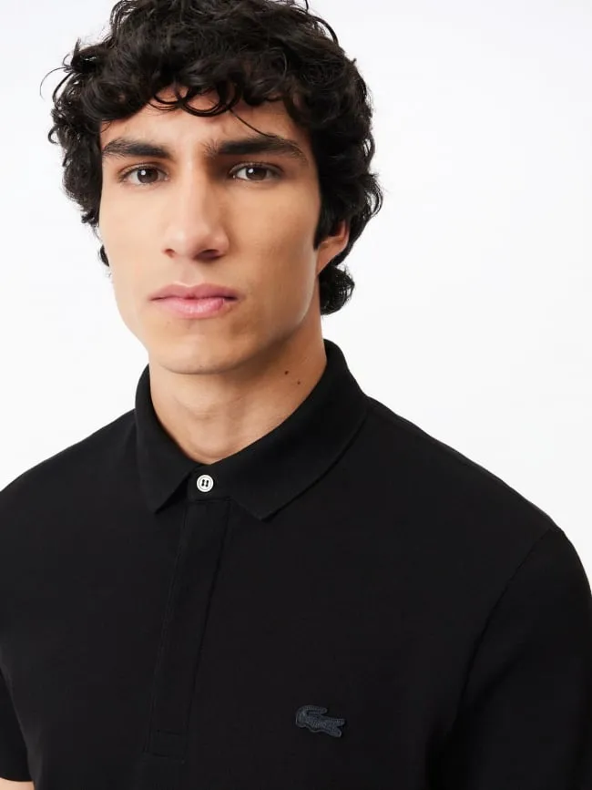 Polo uni regular fit noir homme - Lacoste | wimod