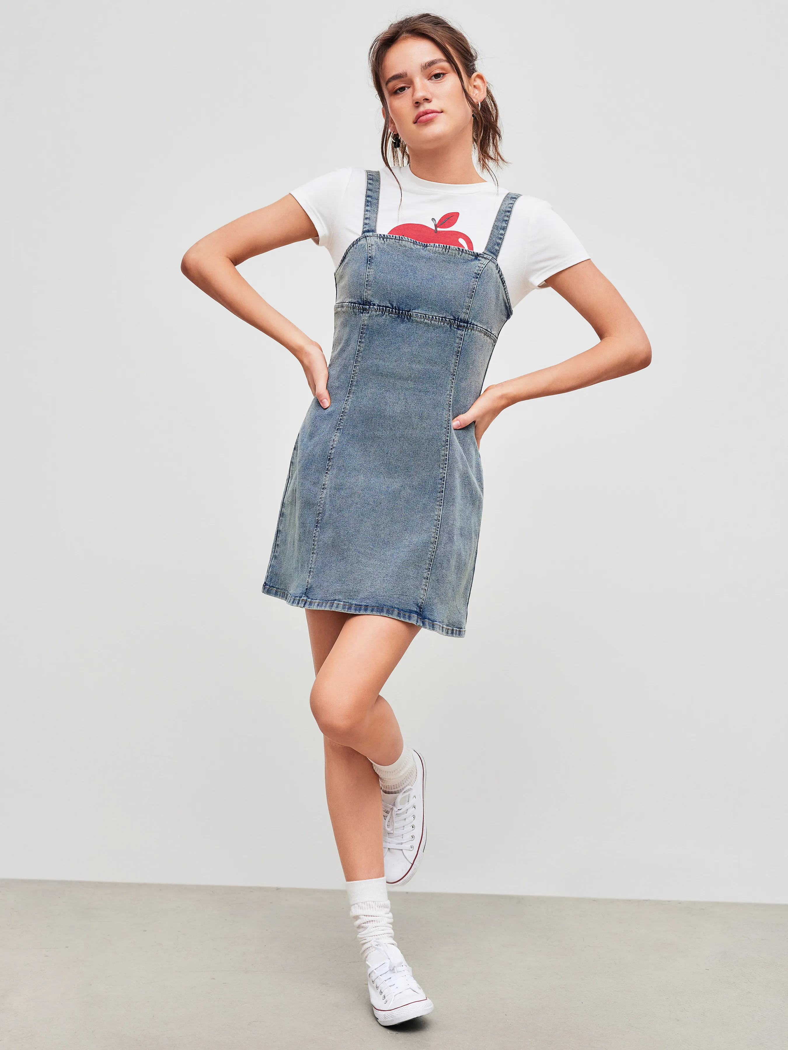 Robe Cami Mini en Denim Stretch Uni