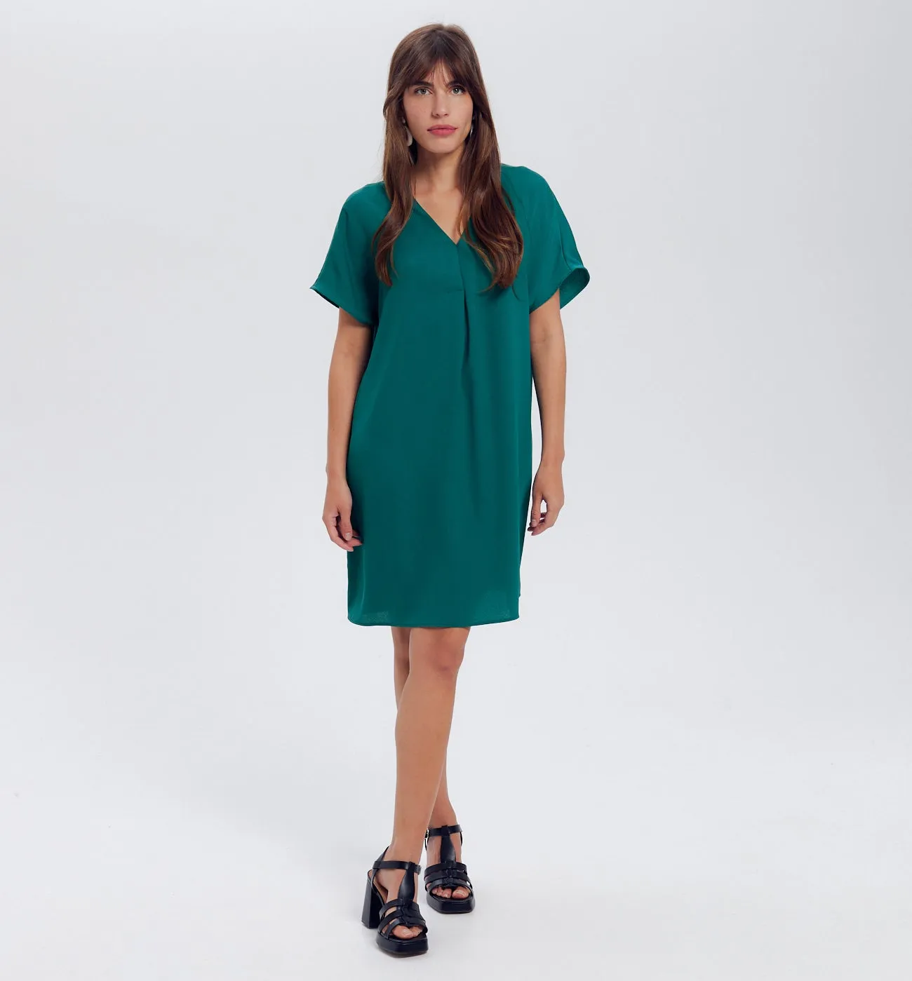 Robe chasuble Femme - Vert émeraude