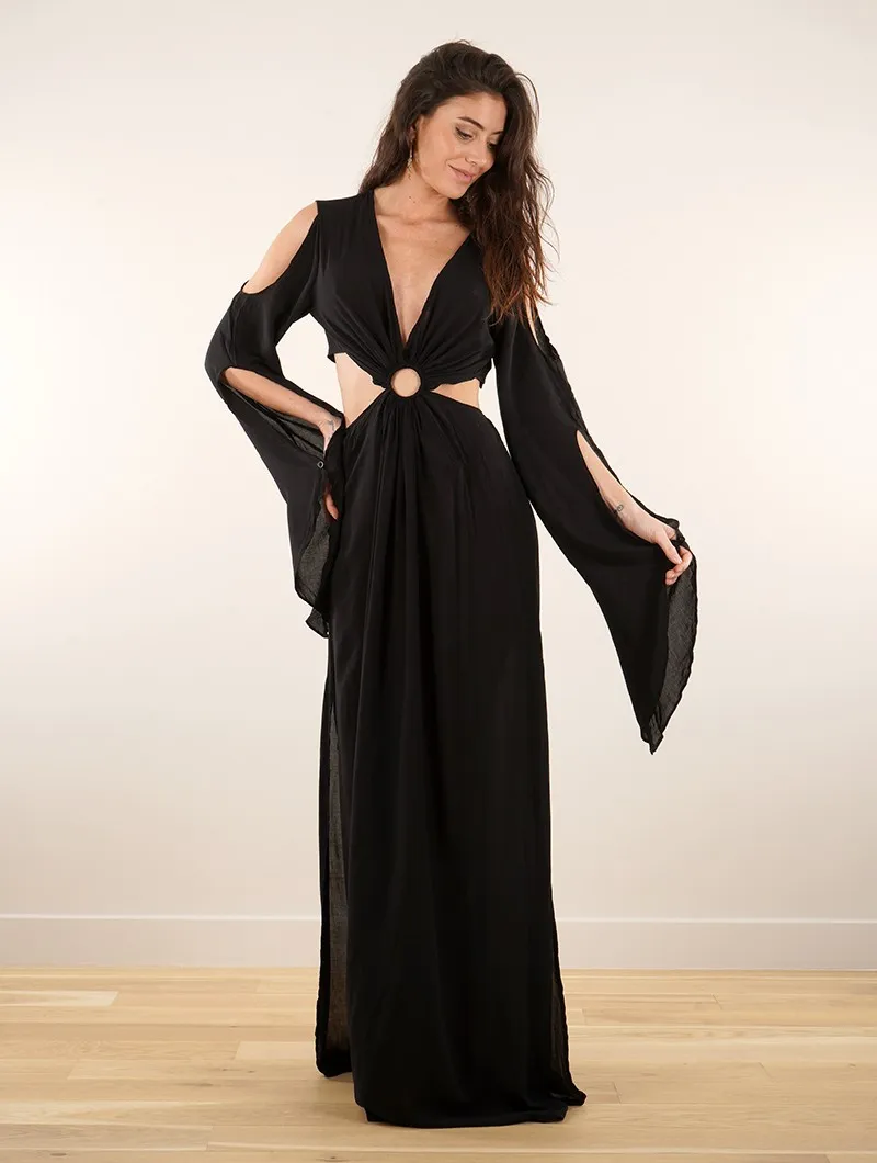 Robe longue ajourée 