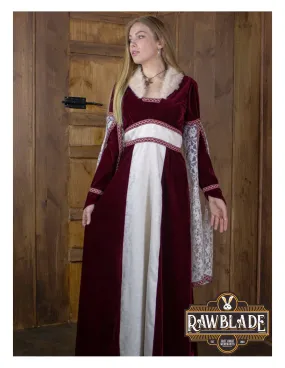 Robe Médiévale Courtisane Aura - Rouge ⚔️ Boutique Épées