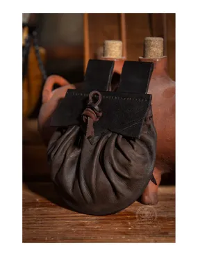 Sac mendiant médiéval pour ceinture - noir ⚔️ Boutique Épées