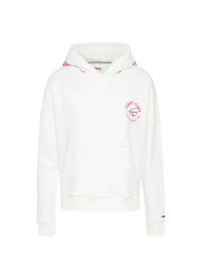 Sweat A Capuche Femme Tommy Jeans Ref 52469 ybr Blanc