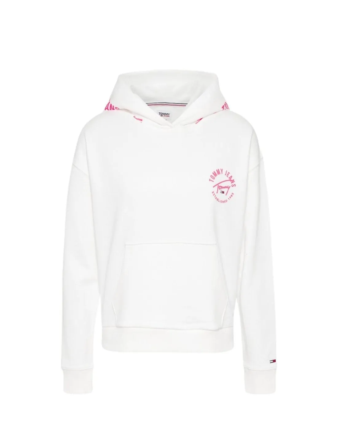 Sweat A Capuche Femme Tommy Jeans Ref 52469 ybr Blanc