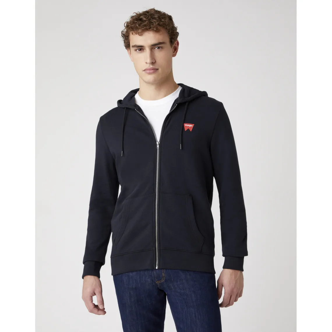 Sweat Zip Thru Hoodie Homme en Coton Noir | Vêtement de sport 3 SUISSES