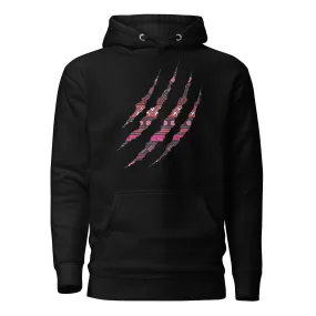 Sweat à capuche - Unisexe - Claw in Pink tribal print D019 (Hoodie en plusieurs couleurs)