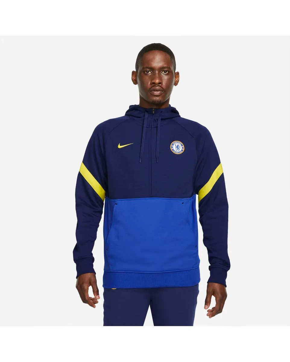 Sweatshirt de supporteur Football Homme CFC M NK TRAVEL HOODIE HZ Bleu Chelsea