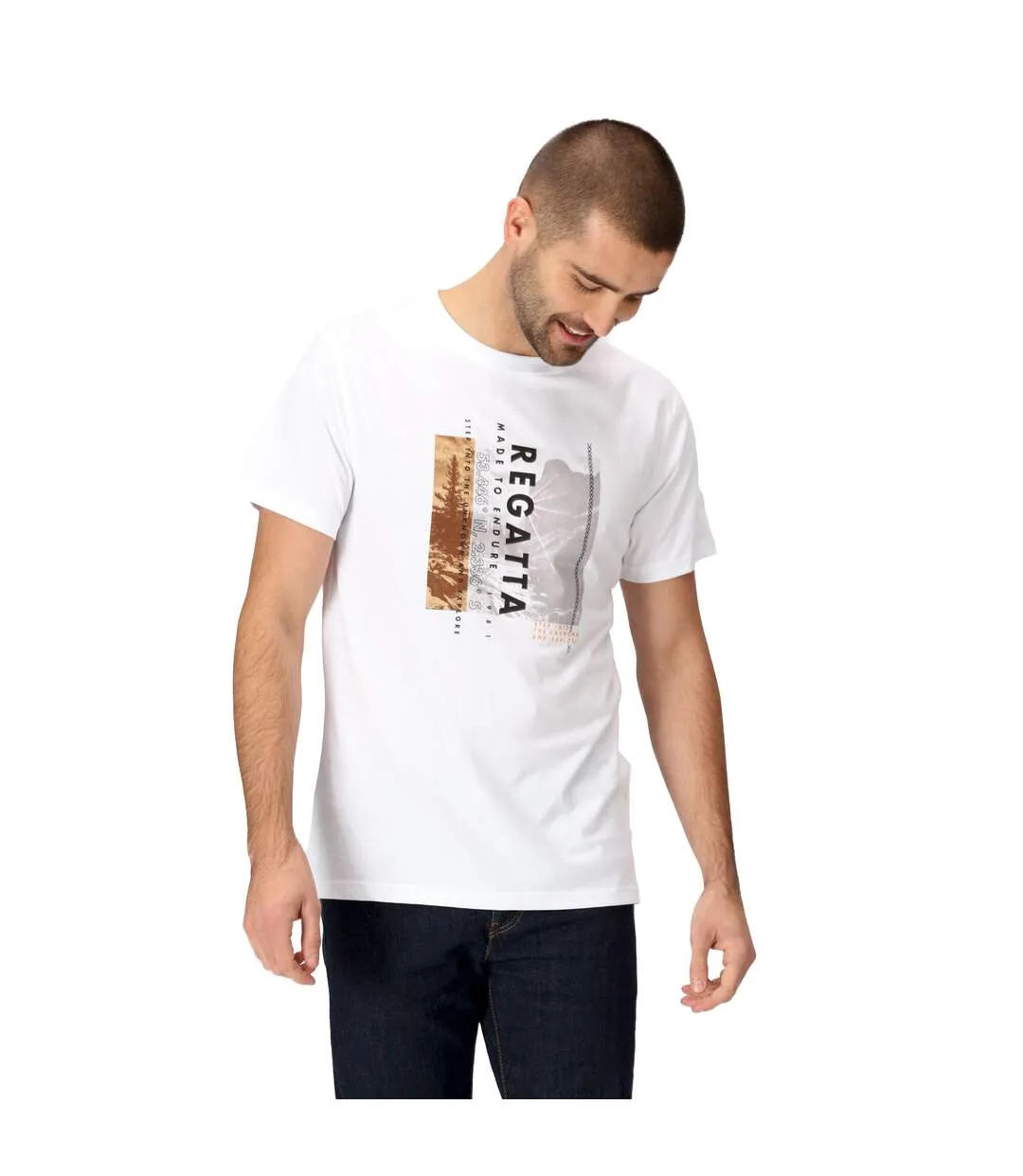 T-shirt cline homme blanc Regatta