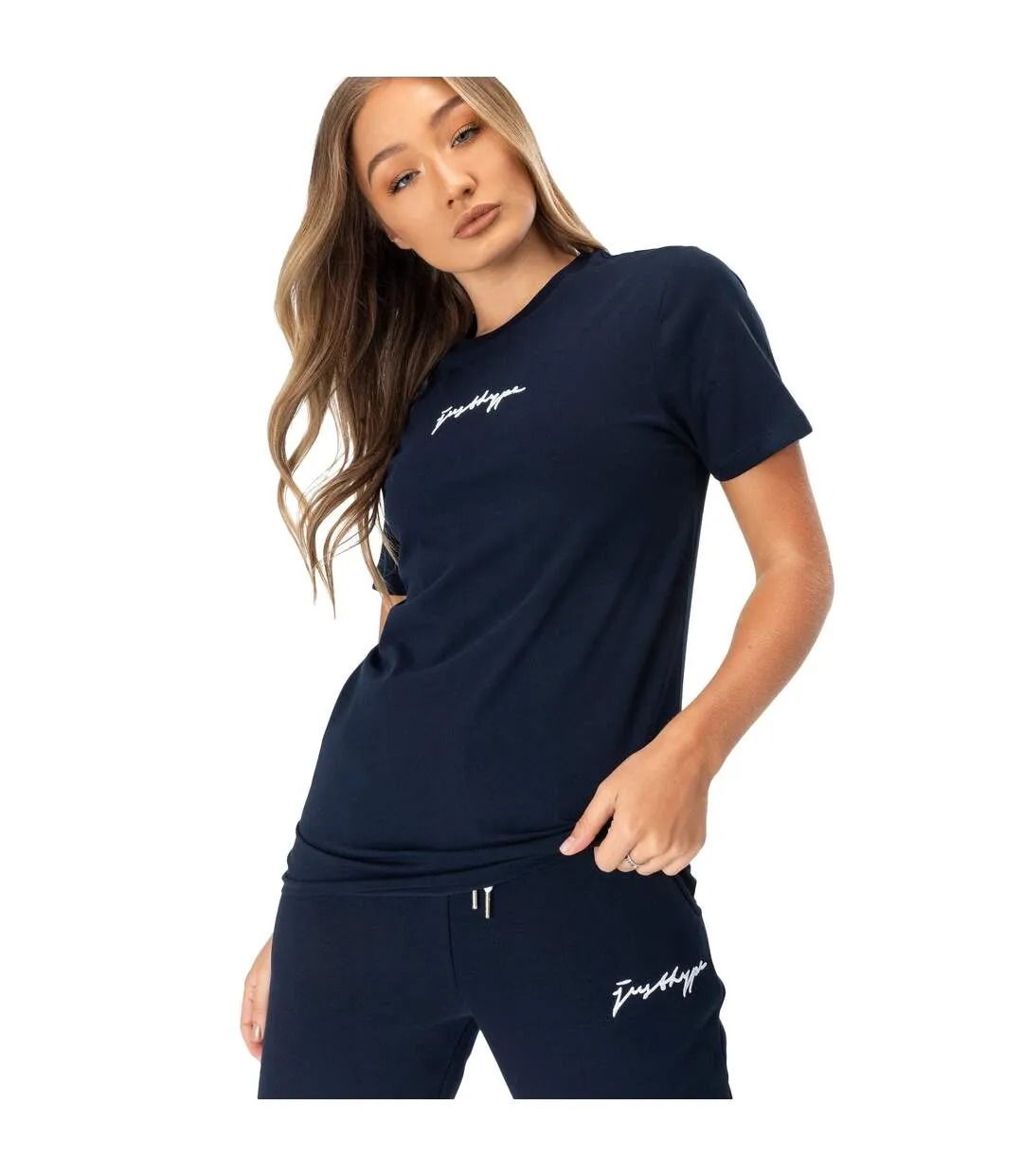 T-shirt femme bleu marine Hype