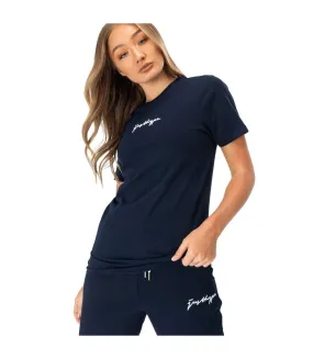 T-shirt femme bleu marine Hype