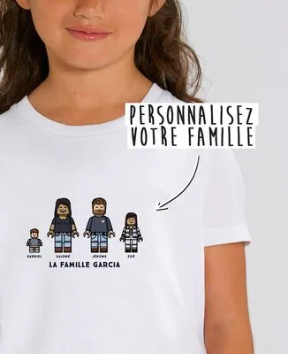 T-Shirt femme Famille figurine personnalisé