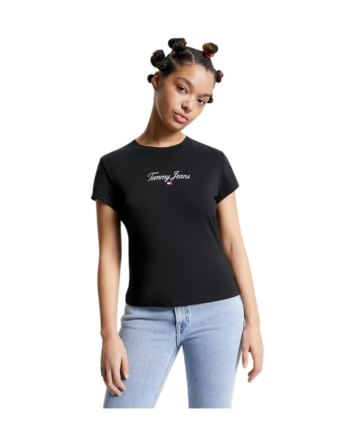 T shirt femme Tommy Jeans Ref 60243 Noir