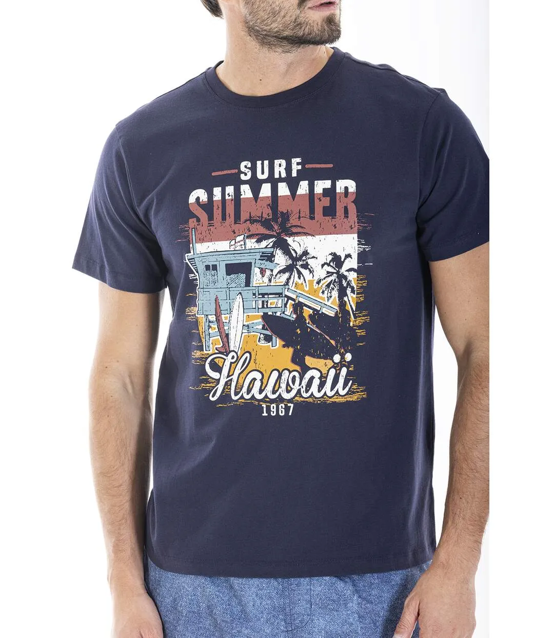 T-shirt inspiration surfwear CUPIDO37 BLEU