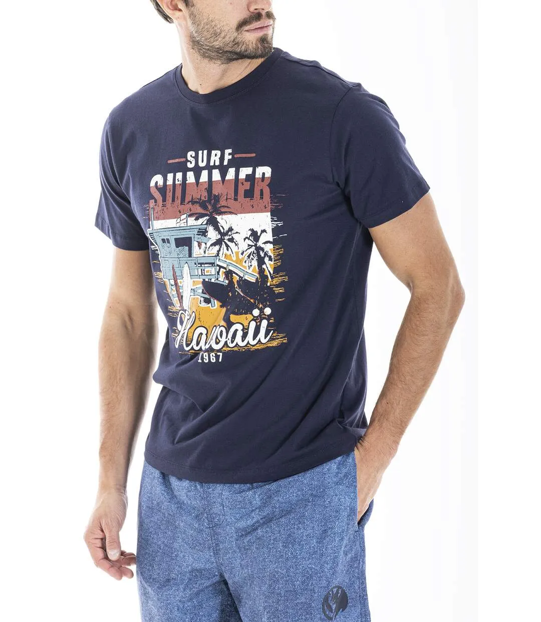 T-shirt inspiration surfwear CUPIDO37 BLEU