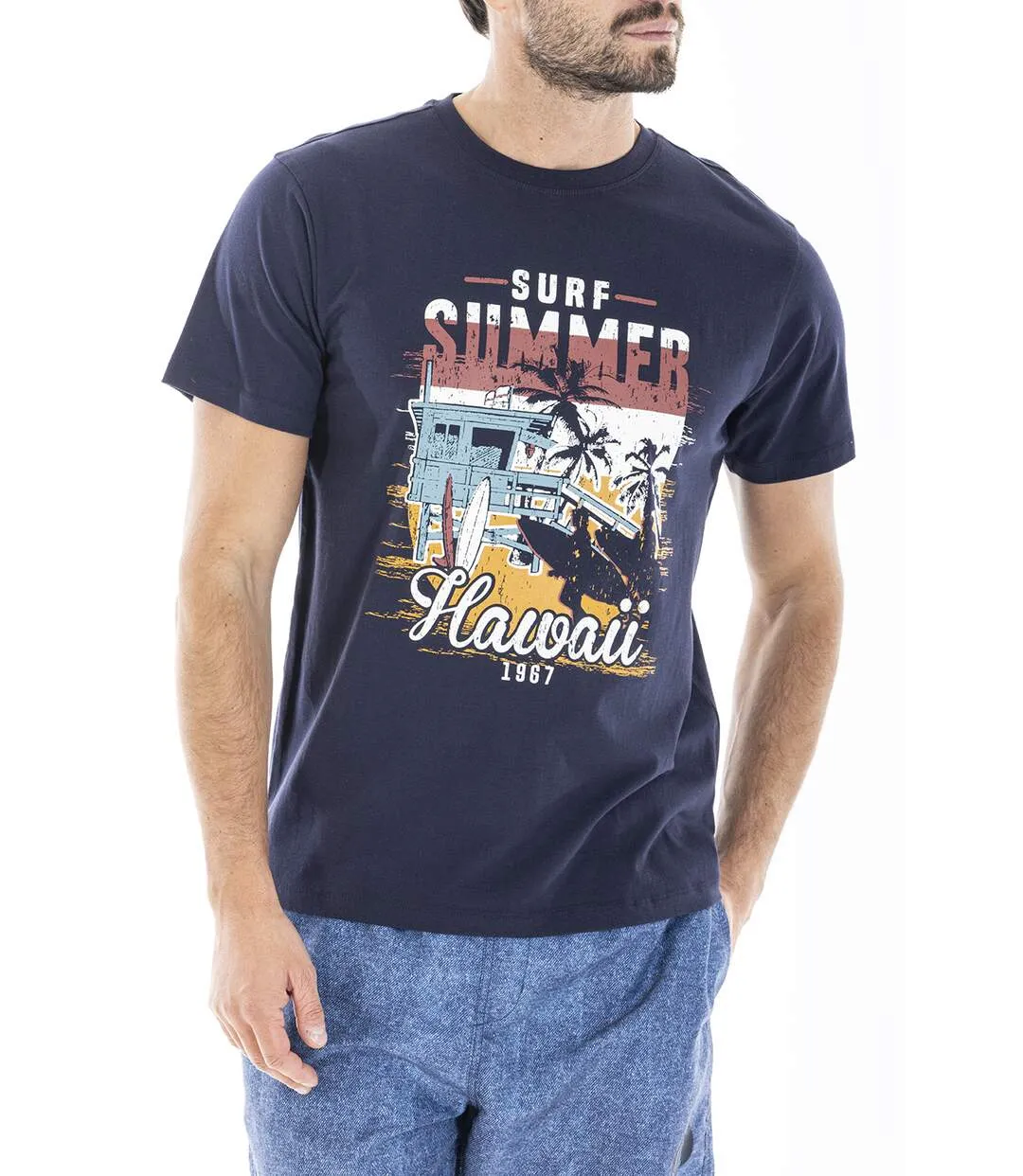 T-shirt inspiration surfwear CUPIDO37 BLEU