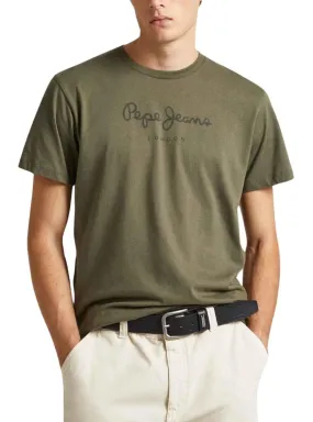 T-Shirt Pepe Jeans Eggo Vert pour Homme