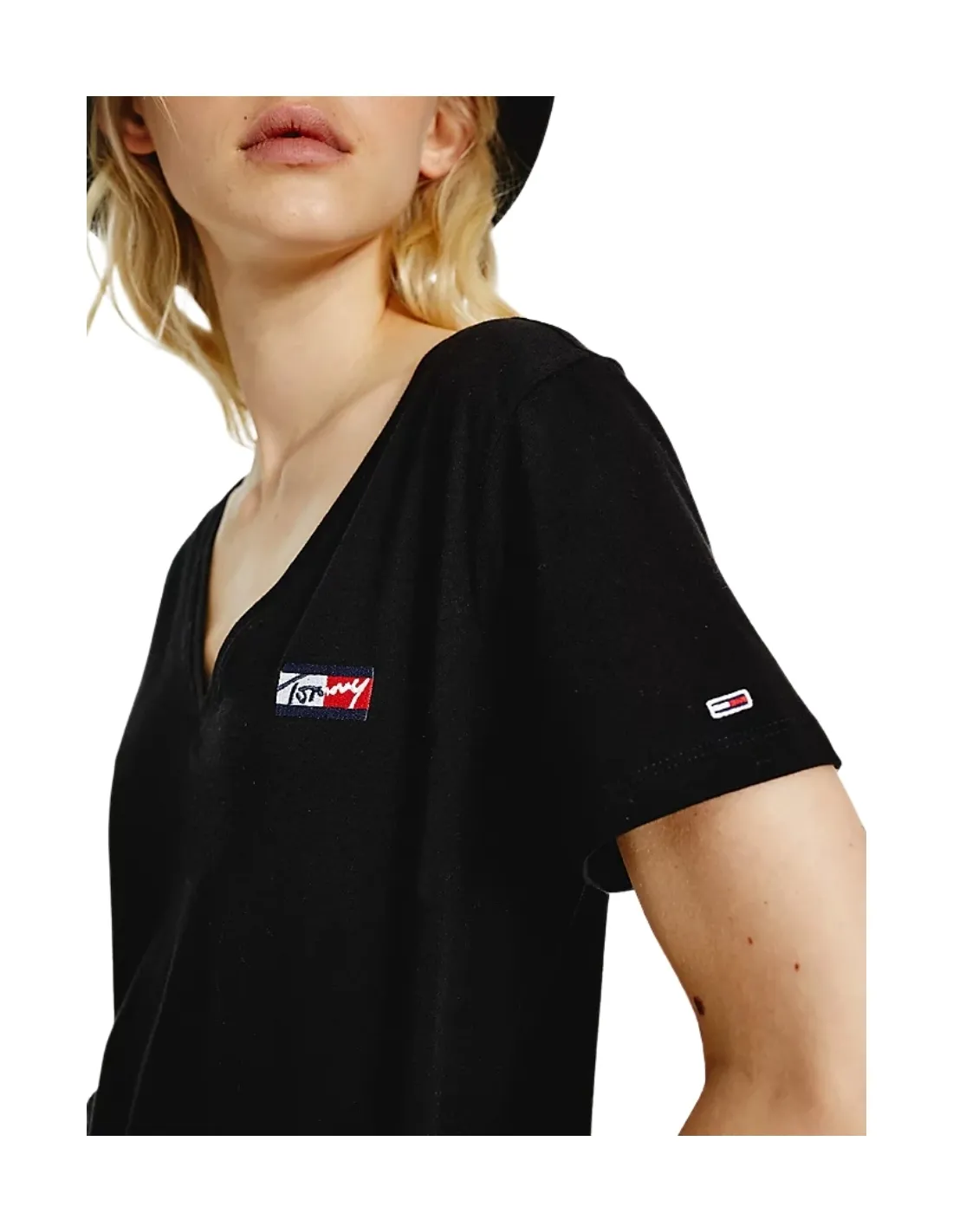 T shirt Tommy Jeans Femme Ref 53882 BDS black