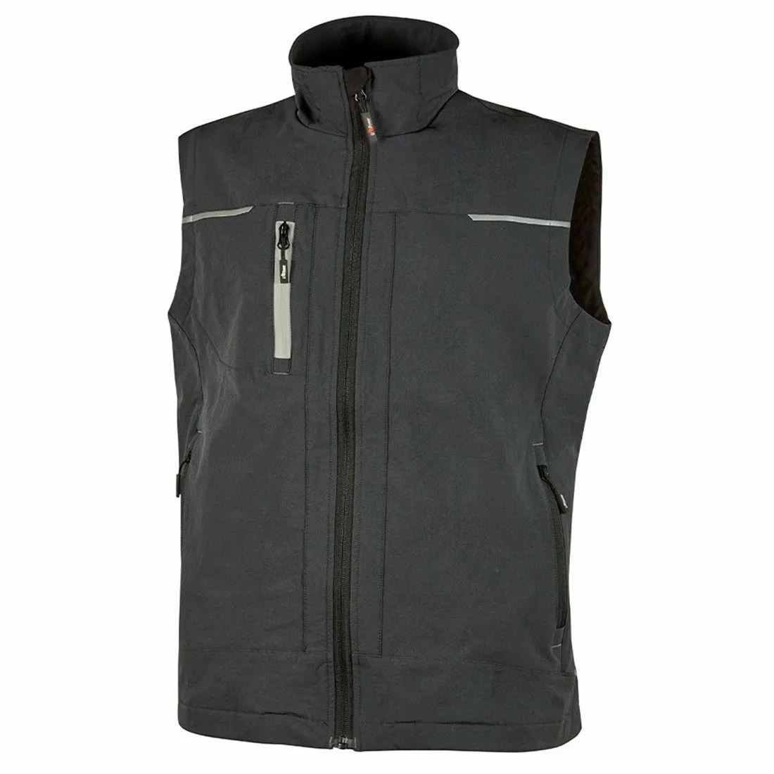 U-Power - Gilet de travail en tissu gris SATURN